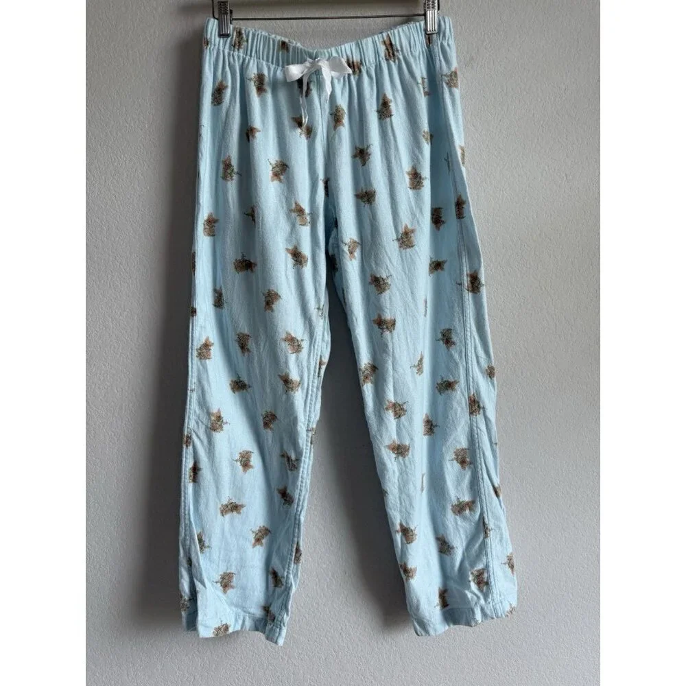 J.Crew Women’s Christmas Holiday Dog‎ Print Waist Tie Pajamas Pants Size Small